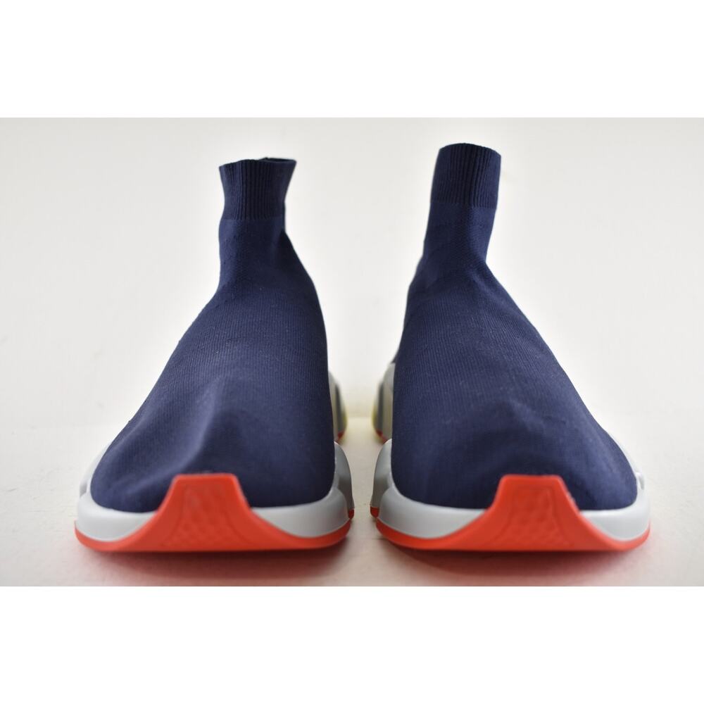 Balenciaga Mens Speed Sock Marine Navy Blue Grey BB Logo High Top Sneaker 44 11 - Picture 7 of 12